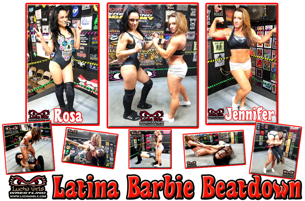 Sassy Latina Rosa is back and Jen T is NOT happy in 1428-Latina Barbie Beat Down!